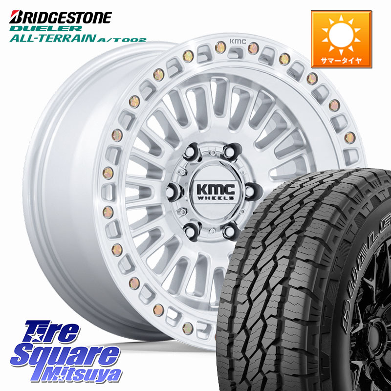 ブリヂストン デューラーAT002 A/T002 アウトラインホワイトレター サマータイヤ 265/70R17KMC KM554 AZTEC ホイール 17インチ 17X8.5J 0 6穴 139.7 トライトン ランドクルーザー プラド カスタムサイズ|タイヤスクエアミツヤ