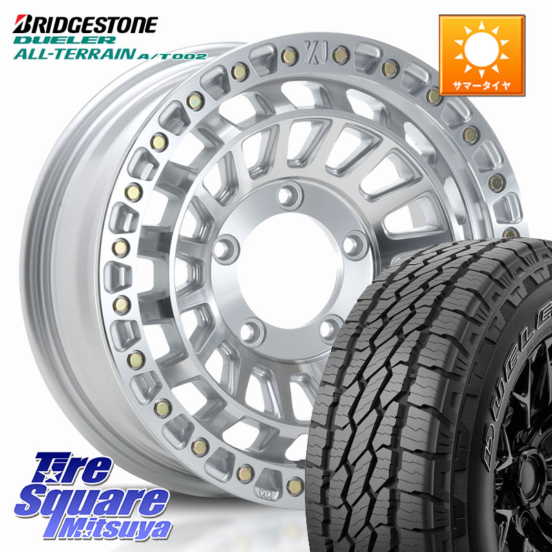 ブリヂストン デューラーAT002 在庫● アウトラインホワイトレター A/T002 サマータイヤ 215/70R16MLJ XJ08 XTREME-J ホイール 16インチ 16X5.5J 20 5穴 139.7 ジムニー専用(要オーバーフェンダー等) AZオフロード カスタムサイズ｜タイヤスクエアミツヤ