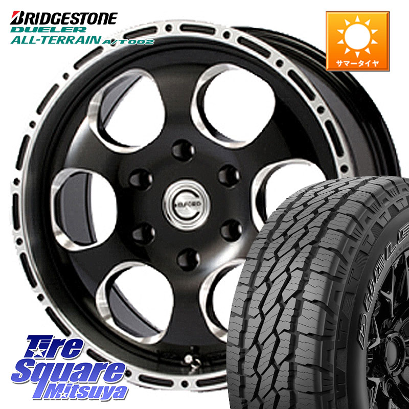 MEIWA Blood Stock One Piece ホイール 17インチ 17 X 8.0J +30 6穴 139.7 ブリヂストン デューラーAT002 A/T002 アウトラインホワイトレター サマータイヤ 265/70R17