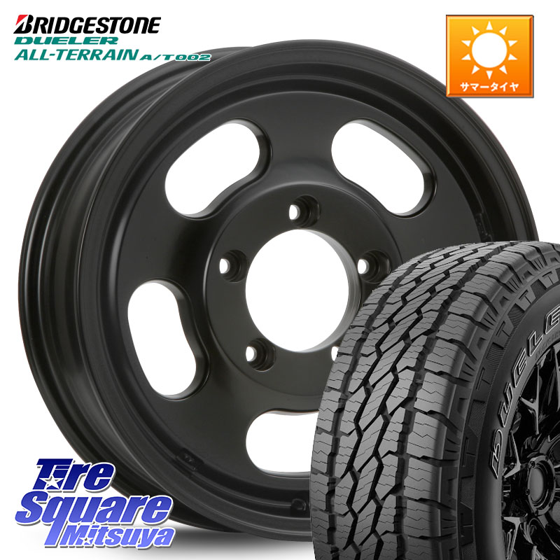 ブリヂストン デューラーAT002 在庫● アウトラインホワイトレター A/T002 サマータイヤ 215/70R16MLJ XTREME-J D SLOT D-SLOT Dスロット サテンブラック ホイール 16インチ 16X5.5J 0 5穴 139.7 ジムニー専用(要オーバーフェンダー等) ジムニ−シエラ/ノマド(カスタ|タイヤスクエアミツヤ