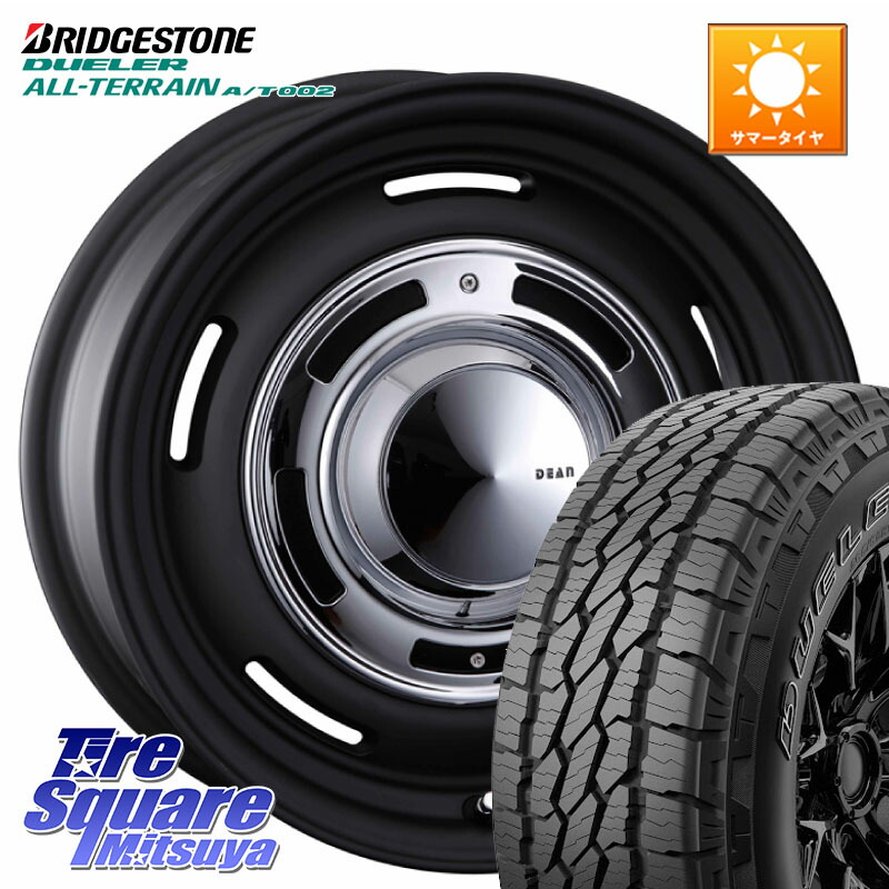 CRIMSON ディーン クロスカントリー ブラック 17インチ 17 X 7.0J +35 5穴 127 ブリヂストン デューラーAT002 A/T002 アウトラインホワイトレター サマータイヤ 265/70R17 クライスラー ジープ ラングラー JK系 クライスラー ジープ ラングラー JL系