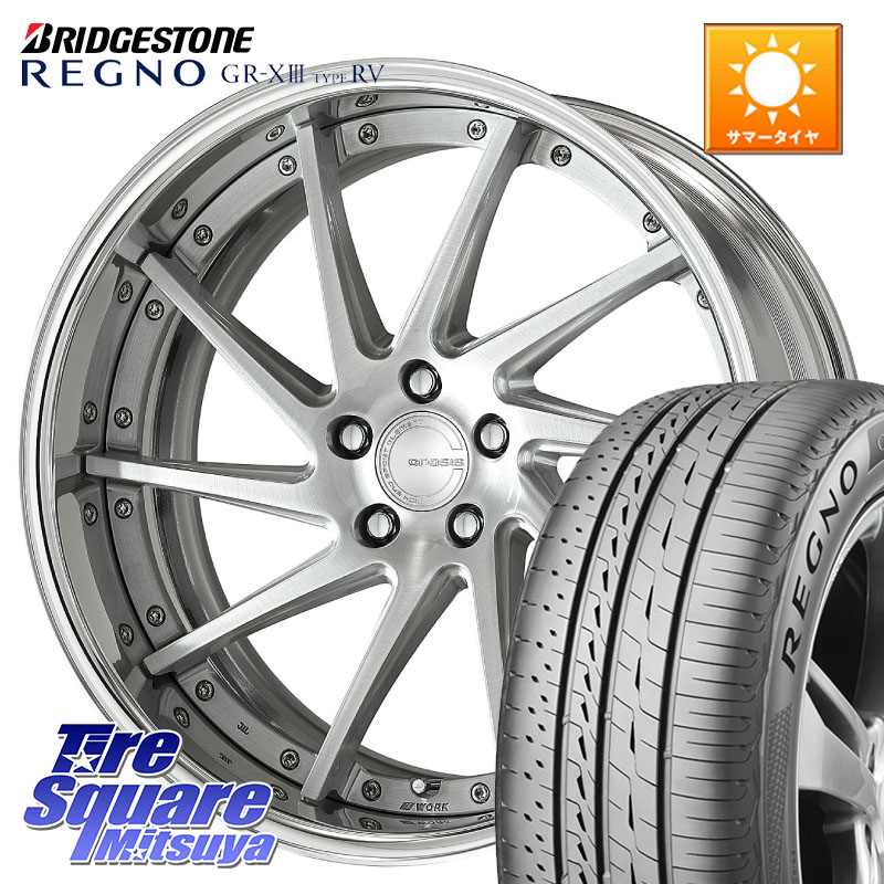 WORK GNOSIS CVS O Disk 19インチ 2ピース 19 X 7.5J +40 5穴 114.3 ブリヂストン REGNO GR-X3 TYPE RV GRX3RV GR-XIII サマータイヤ 235/50R19