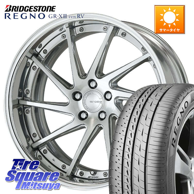 WORK GNOSIS CVS O Disk 19インチ 2ピース 19 X 8.0J +40 5穴 114.3 ブリヂストン REGNO GR-X3 TYPE RV GRX3RV GR-XIII サマータイヤ 235/50R19