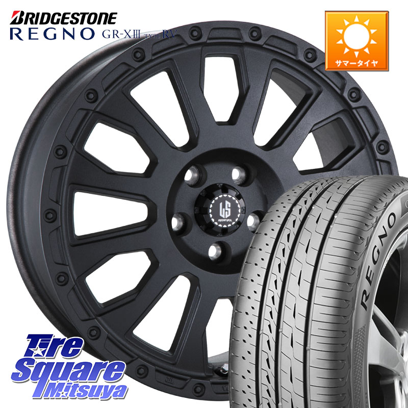 阿部商会 LA STRADA AVENTURA アヴェンチュラ BK 18インチ 18 X 8.0J +40 5穴 114.3 ブリヂストン REGNO GR-X3 TYPE RV 在庫● 2025~2026年製 GRX3RV GR-XIII サマータイヤ 235/50R18 30系アルファード 30系ヴェルファイア 20系アルファード