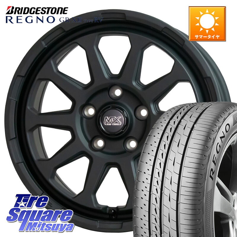 HotStuff マッドクロス レンジャー ブラック 5H ホイール 17インチ 17 X 7.0J +45 5穴 114.3 ブリヂストン REGNO GR-X3 TYPE RV 在庫● 2025~2026年製 GRX3RV GR-XIII サマータイヤ 215/50R17 プリウスアルファ リーフ MAZDA3 レヴォーグ