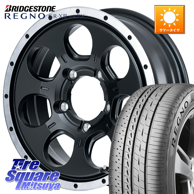 MANARAY MID ROADMAX WO-7 WO7 ロードマックス ホイール 16インチ 16 X 5.5J +22 5穴 139.7 ブリヂストン REGNO GR-X3 TYPE RV GRX3RV GR-XIII サマータイヤ 215/65R16 ジムニー専用(要オーバーフェンダー等)