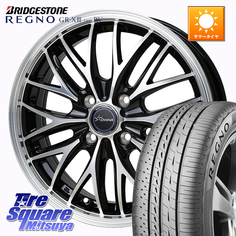 HotStuff Chronus CH-113 CH113 クロノス ホイール 16インチ 16 X 6.0J +45 4穴 100 ブリヂストン REGNO GR-X3 TYPE RV GRX3RV GR-XIII サマータイヤ 215/65R16