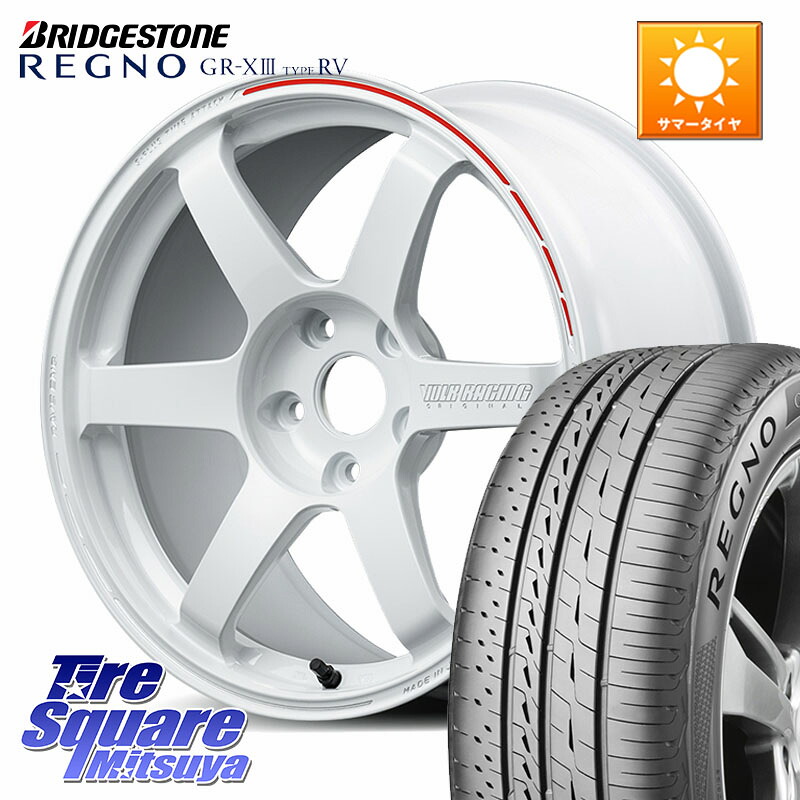 RAYS 【欠品次回10~11月】 TE37 SAGA S-plus TIME ATTACK EDITION VOLK RACING 鍛造 ホイール 18インチ 18 X 8.5J(M14B) +43 5穴 114.3 ブリヂストン REGNO GR-X3 TYPE RV 在庫● 2025~2026年製 GRX3RV GR-XIII サマータイヤ 235/60R18 スバル ソルテラ