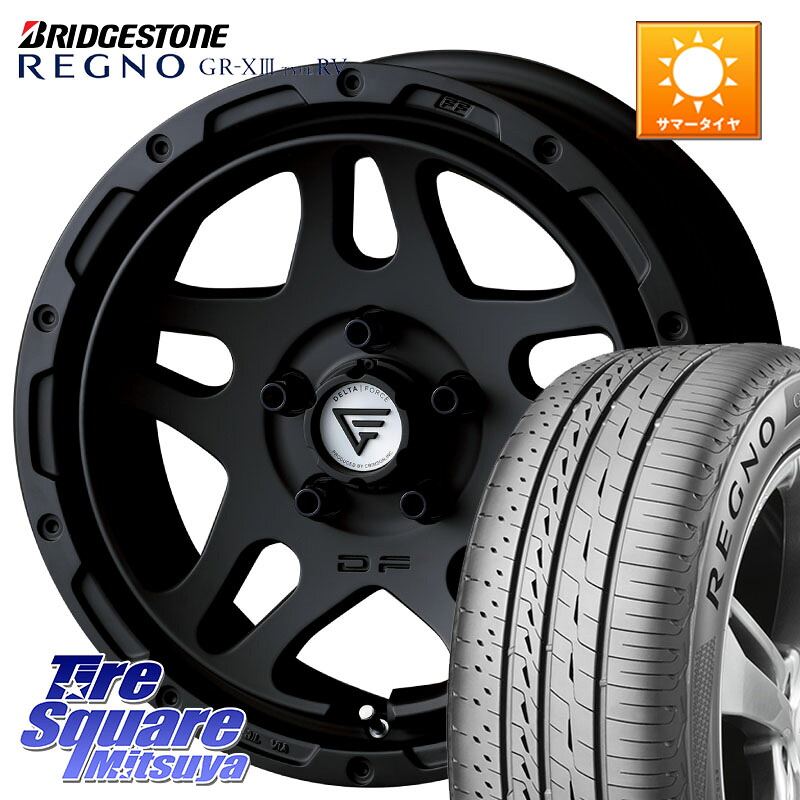 DELTA FORCE OVERLANDER ホイール 17インチ 17 X 7.0J +32 5穴 114.3 ブリヂストン REGNO GR-X3 TYPE RV 在庫● 2025~2026年製 GRX3RV GR-XIII サマータイヤ 225/65R17 80系ハリアー