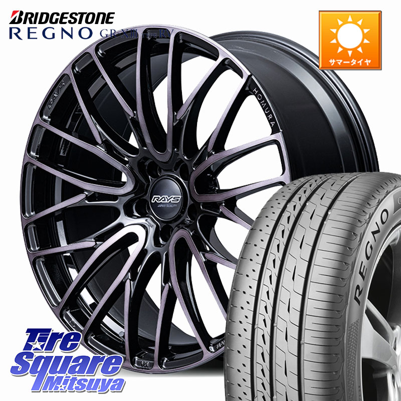 ブリヂストン REGNO GR-X3 TYPE RV 在庫● 2025~2026年製 GRX3RV GR-XIII サマータイヤ 225/60R18RAYS 【欠品次回9~10月】 HOMURA 2x10BD BLACK CLEAR EDITION ホイール 18インチ 18X7.5J 45 5穴 114.3 80系ハリアー T32エクストレイル CX-5 CX-8 BT5レガシィアウトバ｜タイヤスクエアミツヤ