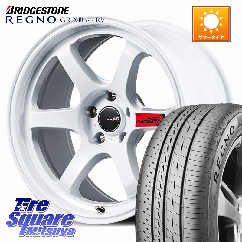 ブリヂストン REGNO GR-X3 TYPE RV 在庫● 2025~2026年製 GRX3RV GR-XIII サマータイヤ 235/60R18MANARAY MID RACING R06 ホイール 18インチ 18X8.5J 45 5穴 114.3 トレイルシーカー ソルテラ bZ4X|タイヤスクエアミツヤ