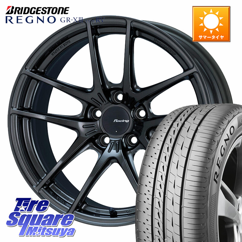 ブリヂストン REGNO GR-X3 TYPE RV 在庫● 2025~2026年製 GRX3RV GR-XIII サマータイヤ 235/50R18KYOHO ENKEI Racing NVR5 ホイール 18インチ 18X8.0J 45 5穴 114.3 エルグランド 日産 エスティマ｜タイヤスクエアミツヤ 159,450円