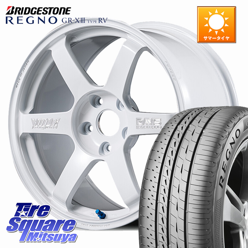 ブリヂストン REGNO GR-X3 TYPE RV 在庫● 2025~2026年製 GRX3RV GR-XIII サマータイヤ 225/60R17RAYS 【欠品次回3~4月】 VOLK RACING TE37 SAGA S-plus 30th MACHINING Ver ホイール 17インチ 17X7.5J 48 5穴 114.3 E52エルグランド ZR-V SL系フォレスター レイバック|タイヤスクエアミツヤ