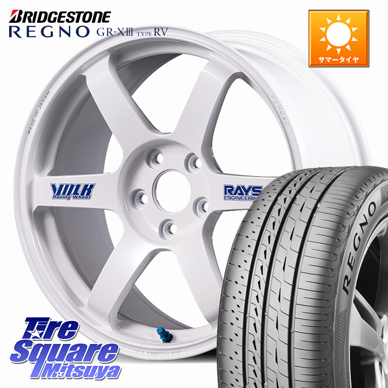 ブリヂストン REGNO GR-X3 TYPE RV 在庫● 2025~2026年製 GRX3RV GR-XIII サマータイヤ 225/50R18RAYS VOLK RACING TE37 SAGA S-plus 30th STICKER Ver ホイール 18インチ 18X8.0J 45 5穴 114.3 カローラクロス MAZDA6 10系アルファード エクストレイル X-TRAIL 日産｜タイヤスクエアミツヤ 208,900円