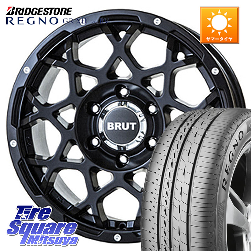 ブリヂストン REGNO GR-X3 TYPE RV 在庫● 2025~2026年製 GRX3RV GR-XIII サマータイヤ 205/65R16BRUT ブルート BR-55 BR55 ミルドサテンブラック ホイール 16インチ 16X6.5J 35 5穴 114.3 10系アルファード ステージア 日産 ティアナ 日産 スカイラインセダン 日産｜タイヤスクエアミツヤ 104,775円