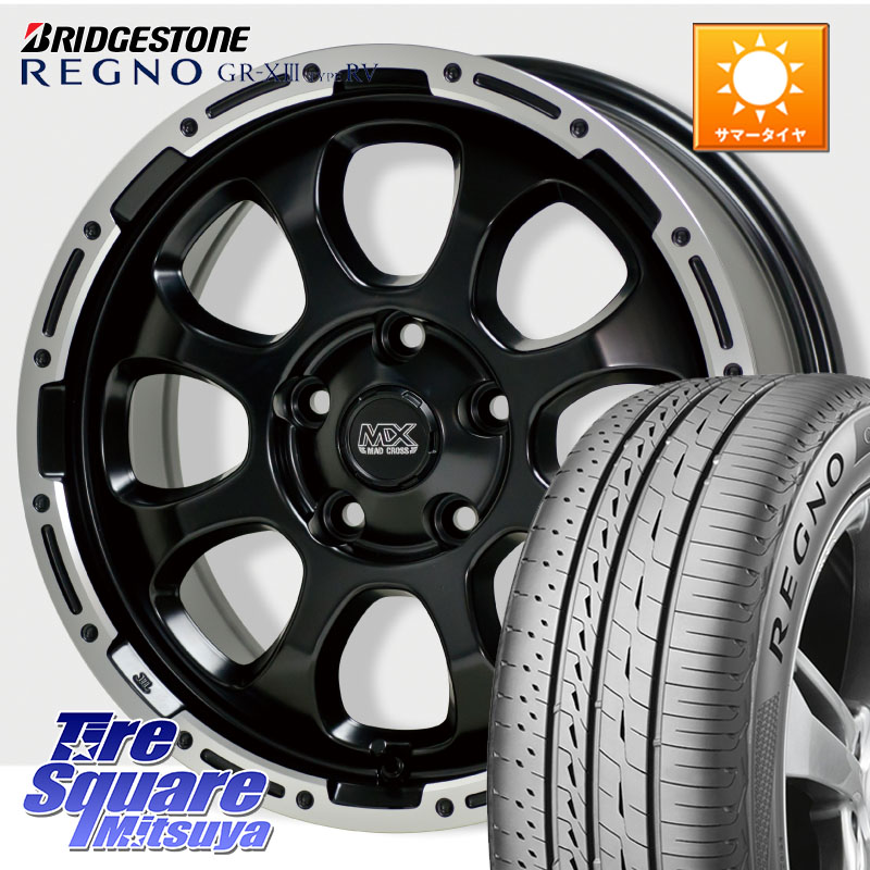 HotStuff マッドクロス GRACE グレイス BK 5H 在庫● ホイール 17インチ ★サマーセール★ 17 X 7.0J +45 5穴 114.3 ブリヂストン REGNO GR-X3 TYPE RV GRX3RV GR-XIII サマータイヤ 225/55R17 MAZDA6 10系アルファード