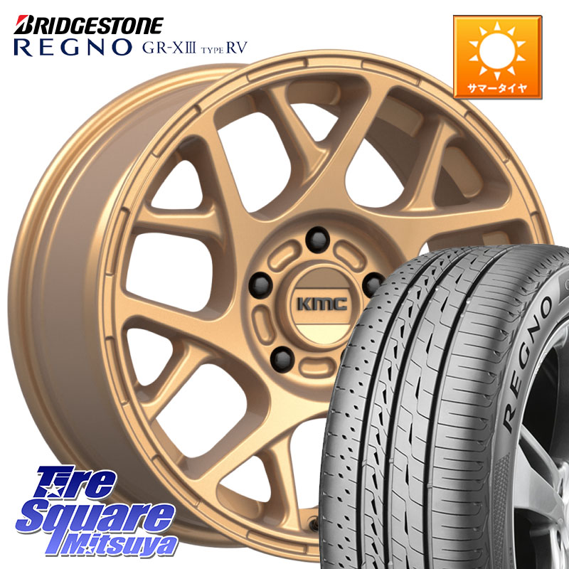 ブリヂストン REGNO GR-X3 TYPE RV 在庫● 2025~2026年製 GRX3RV GR-XIII サマータイヤ 215/55R17KMC KM708 BULLY ホイール 17インチ 専用Nut別売 17X8.0J 38 5穴 114.3｜タイヤスクエアミツヤ