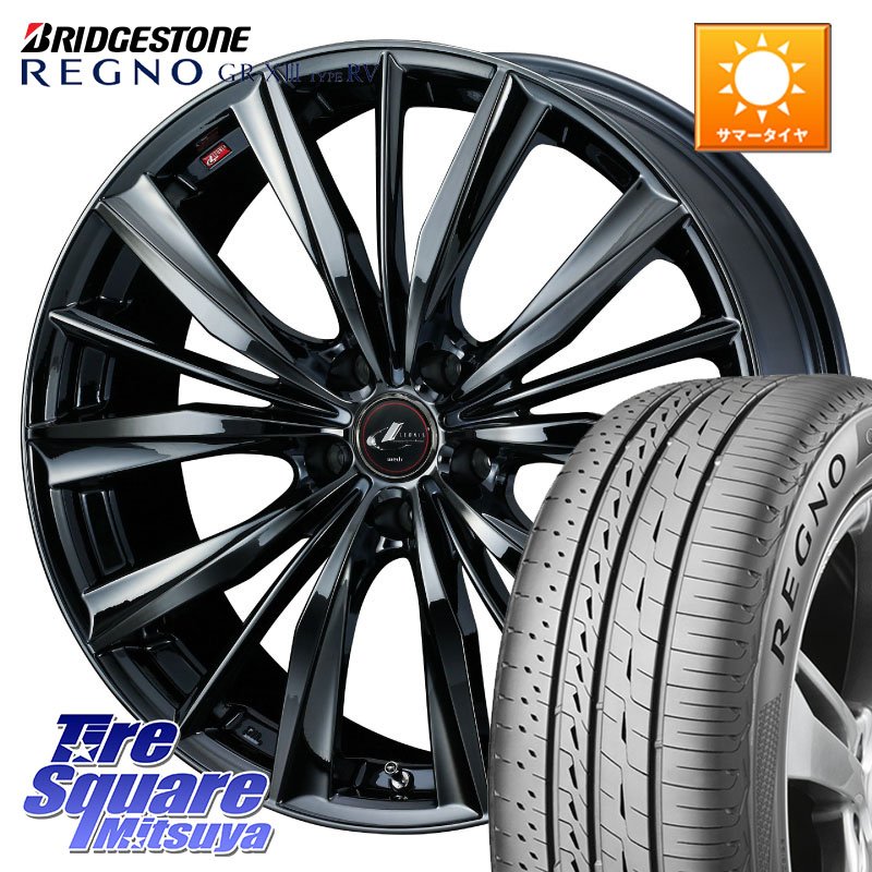 ブリヂストン REGNO GR-X3 TYPE RV GRX3RV GR-XIII サマータイヤ 215/50R18WEDS レオニス VX BMC1 ウェッズ Leonis ホイール 18インチ 18X7.0J 53 5穴 114.3 60系プリウス WR-V CX-3｜タイヤスクエアミツヤ