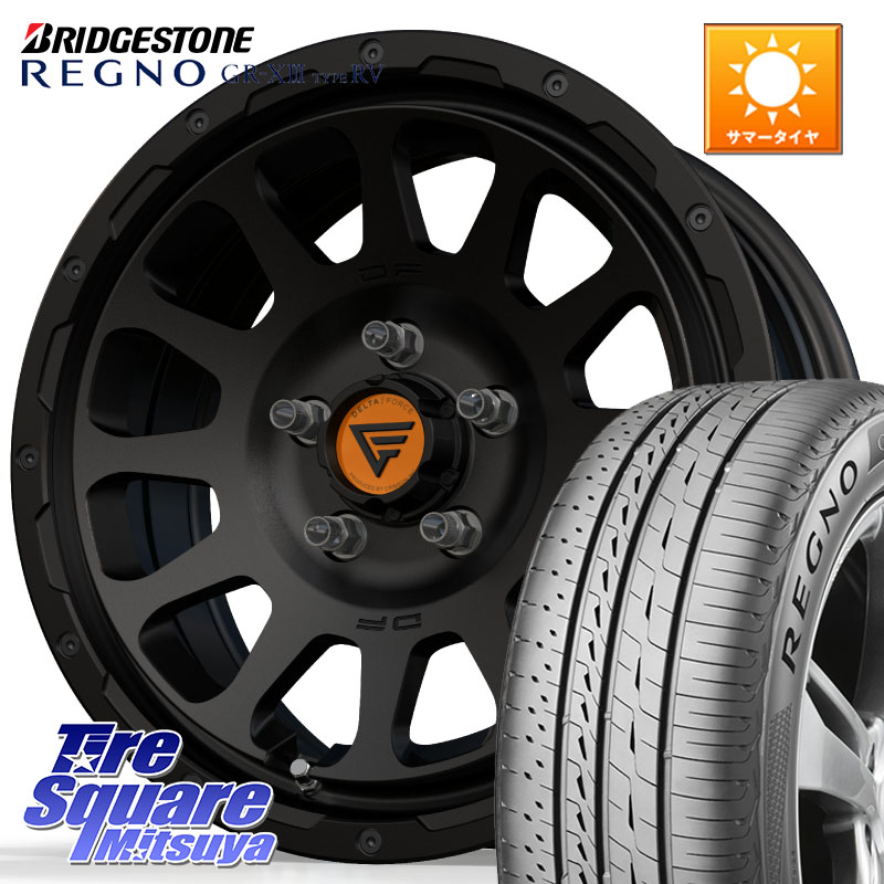 DELTA FORCE デルタフォース オーバル BK 16インチ ホイール 16 X 7.0J +35 5穴 114.3 ブリヂストン REGNO GR-X3 TYPE RV 在庫● 2025~2026年製 GRX3RV GR-XIII サマータイヤ 205/60R16