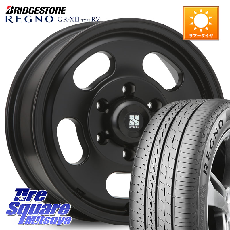 MLJ XTREME-J D SLOT D-SLOT Dスロット サテンブラック ホイール 4本 16インチ 16 X 6.5J +25 6穴 139.7 ブリヂストン REGNO GR-X3 TYPE RV GRX3RV GR-XIII サマータイヤ 215/65R16