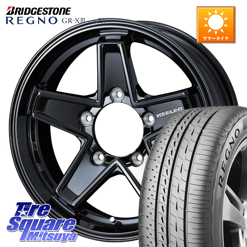 WEDS KEELER TACTICS ブラック ホイール 4本 16インチ キーラー タクティクス 16 X 5.5J +22 5穴 139.7 ブリヂストン REGNO GR-X3 TYPE RV GRX3RV GR-XIII サマータイヤ 215/65R16 ジムニー専用(要オーバーフェンダー等)