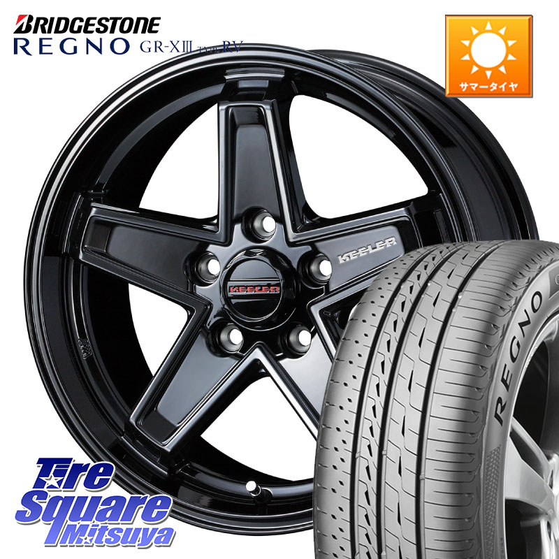 WEDS KEELER TACTICS ブラック ホイール 4本 17インチ キーラー タクティクス 17 X 7.0J +38 5穴 114.3 ブリヂストン REGNO GR-X3 TYPE RV 在庫● 2025~2026年製 GRX3RV GR-XIII サマータイヤ 205/55R17 90系ノア ヴォクシー RP6～8ステップワゴン