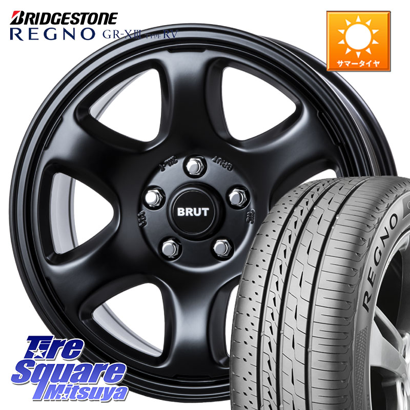 BRUT ブルート BR-44 BR44 BK ホイール 17インチ 17 X 7.5J +38 5穴 114.3 ブリヂストン REGNO GR-X3 TYPE RV 在庫● 2025~2026年製 GRX3RV GR-XIII サマータイヤ 215/50R17