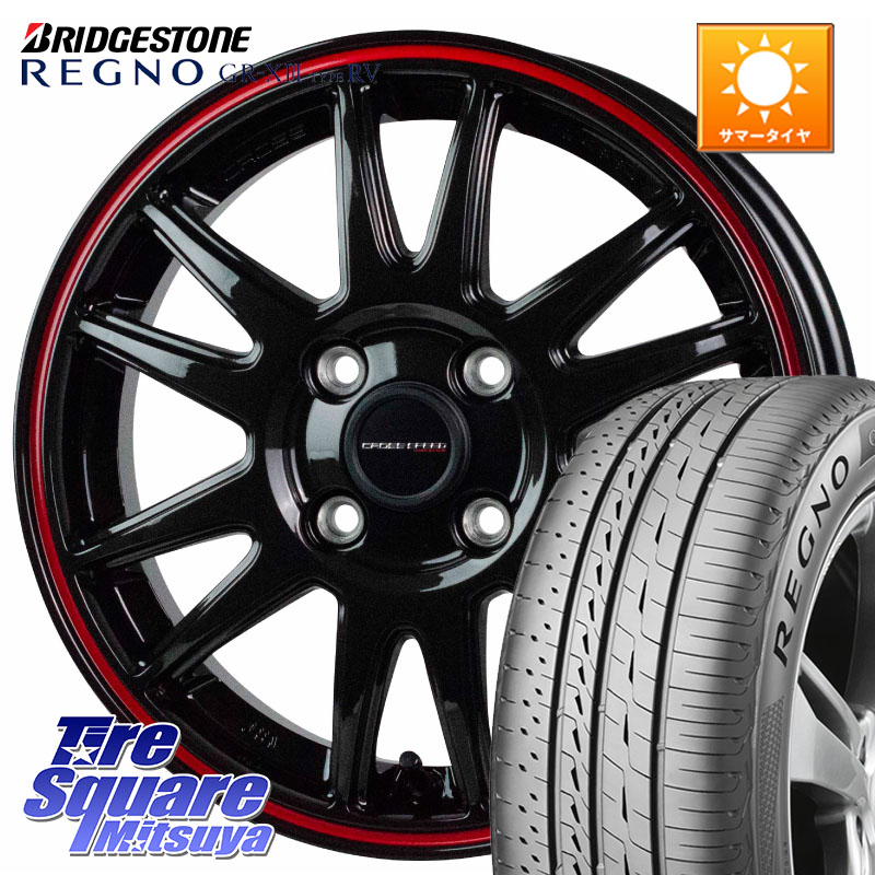 HotStuff クロススピード CR6 CR-6 軽量ホイール 15インチ 15 X 5.5J +43 4穴 100 ブリヂストン REGNO GR-X3 TYPE RV 在庫● 2025~2026年製 GRX3RV GR-XIII サマータイヤ 195/65R15 E13オーラ