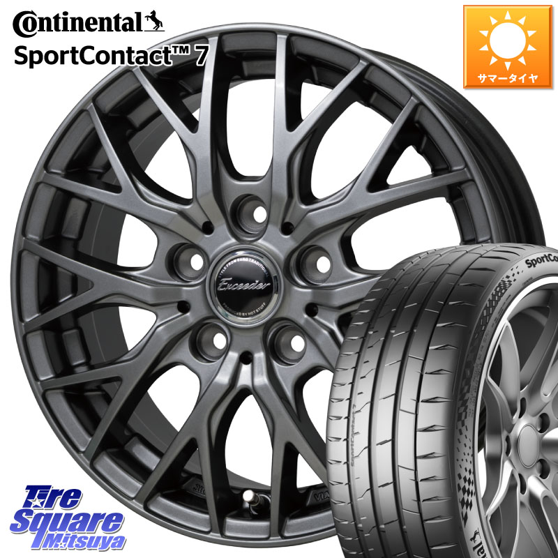 コンチネンタル Sport Contact 7 96(Y) XL 正規 235/40R19HotStuff Exceeder E05-2 ホイール 19インチ エクシーダ 19X8.0J 42 5穴 114.3 CY2アコード 70系カムリ スカイラインセダン 日産 ES レクサス GS (GS F除く) レクサス アコード|タイヤスクエアミツヤ