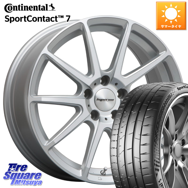 コンチネンタル Sport Contact 7 92(Y) XL 正規 225/40R18MLJ HYPERION CVX ハイペリオン ホイール 18インチ 18X8.0J 38 5穴 114.3 インサイト｜タイヤスクエアミツヤ