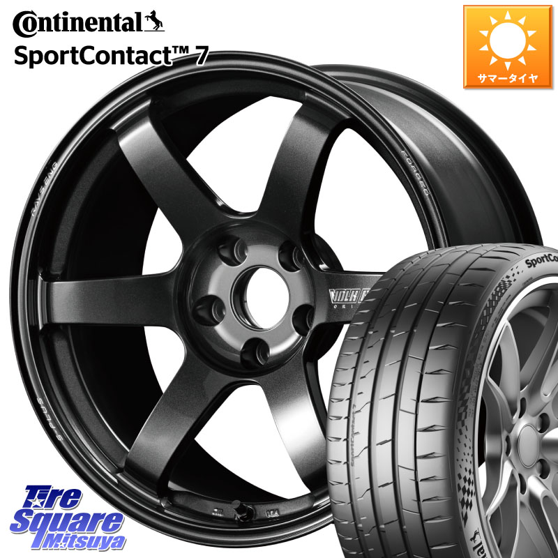 RAYS 【欠品次回10~11月】 TE37 SAGA S-plus VOLK RACING 鍛造 ホイール 18インチ 18 X 7.5J +48 5穴 114.3 コンチネンタル Sport Contact 7 92(Y) XL 正規 225/40R18 プリウスアルファ GU系インプレッサ フロンクス