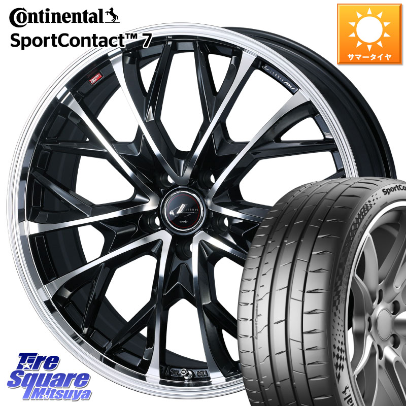 WEDS LEONIS MV レオニス MV ホイール 20インチ 20 X 8.0J +35 5穴 114.3 コンチネンタル Sport Contact 7 90(Y) XL 正規 245/30R20