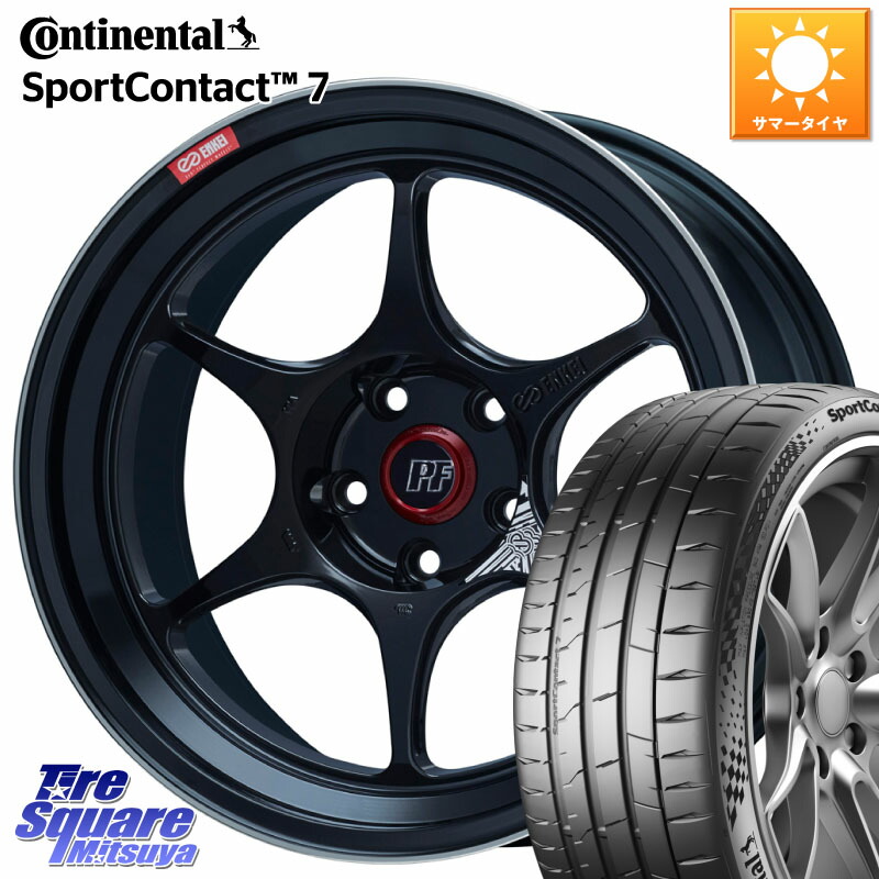 ENKEI エンケイ PerformanceLine PF06 BK ホイール 19インチ 19 X 8.0J +45 5穴 114.3 コンチネンタル Sport Contact 7 98(Y) XL 正規 245/40R19 50系エスティマ 10系カローラクロス 10系アルファード