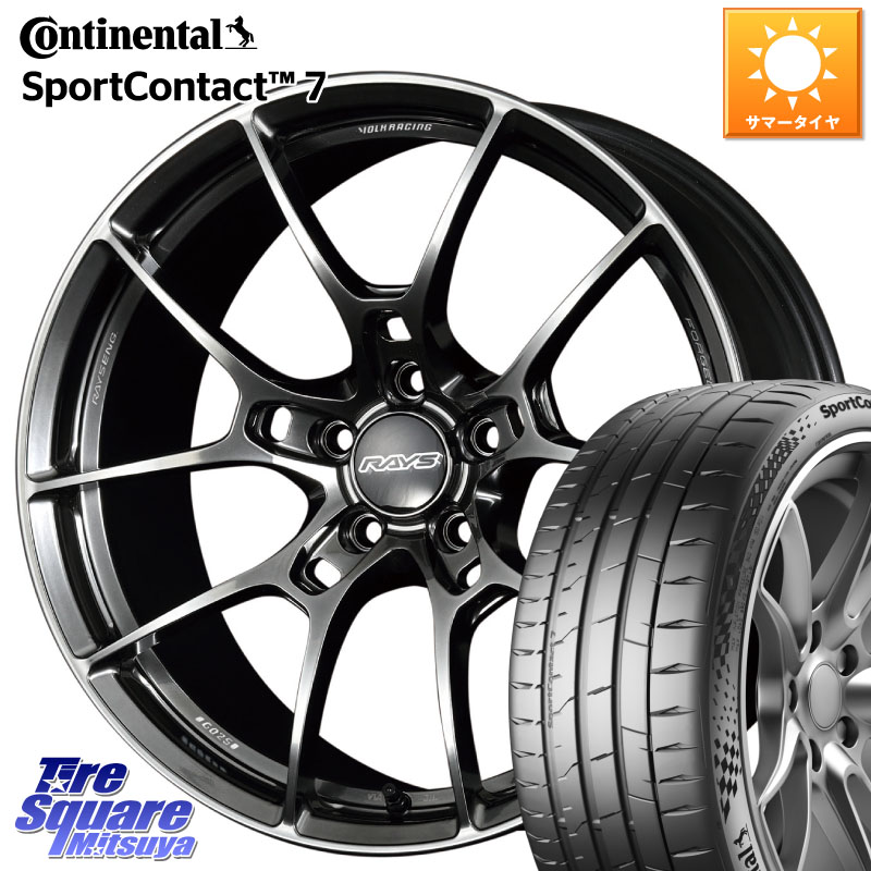 RAYS 【欠品次回10~11月】 G025 VOLK RACING 鍛造 ホイール 19インチ 19 X 8.0J +44 5穴 114.3 コンチネンタル Sport Contact 7 98(Y) XL 正規 245/40R19 10系カローラクロス 10系アルファード