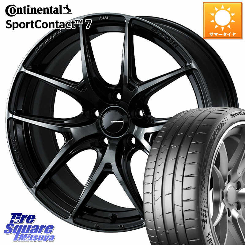 WEDS WedsSport SA-01R ホイール 18インチ ウェッズ スポーツ 18 X 8.5J +45 5穴 114.3 コンチネンタル Sport Contact 7 92(Y) XL 正規 225/40R18 GRヤリスRSノーマルキャリパー