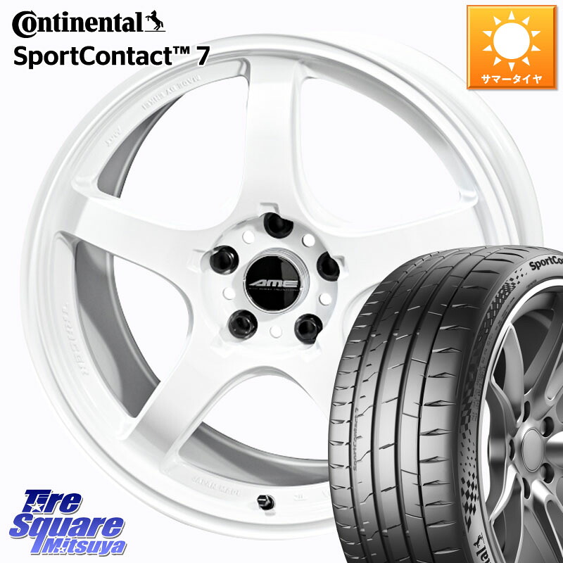 KYOHO 【欠品次回5月中旬】TRACER GT-V ホイール 18インチ 18 X 8.5J(86 Brembo) +45 5穴 100 コンチネンタル Sport Contact 7 92(Y) XL 正規 225/40R18 BRZ・86・GR86ブレンボキャリパー対応ローダウン車向けサイズ
