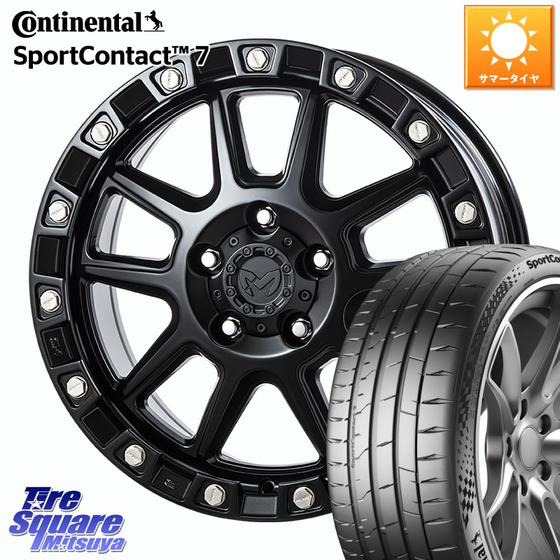 MKW M205 ブラックキャット ホイール 18インチ 18 X 8.0J +40 5穴 114.3 コンチネンタル Sport Contact 7 92(Y) XL 正規 225/40R18