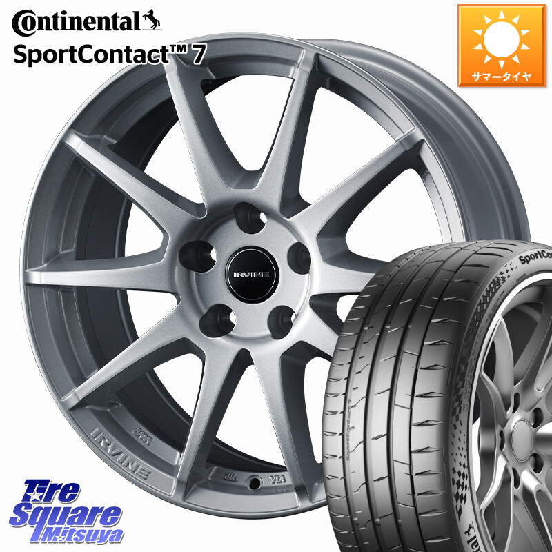 コンチネンタル Sport Contact 7 92(Y) XL 正規 225/40R18WEDS IRVINE S02 アーヴィンS02 輸入車専用ホイール 18インチ 18X7.5J(MINI F66_J01) 52 5穴 112 MINI ミニ J01※ホイール注文時は「TRIM」種別を必ずお知らせください｜タイヤスクエアミツヤ