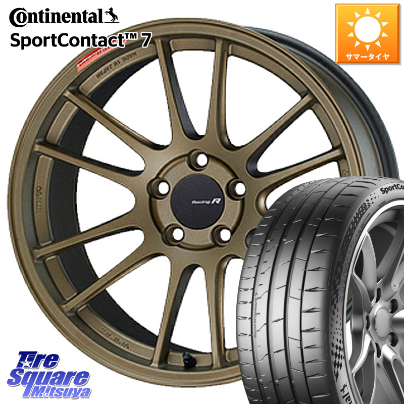 ENKEI エンケイ Racing Revolution GTC01RR ホイール 18 X 7.5J +45 5穴 100 コンチネンタル Sport Contact 7 92(Y) XL 正規 225/40R18 BRZ・86・GR86