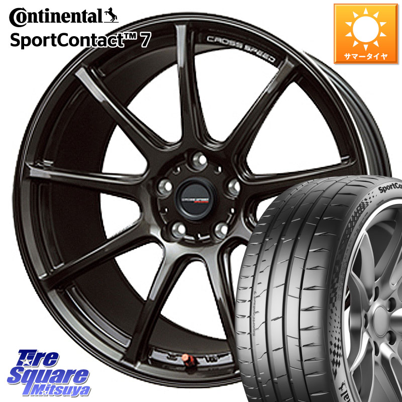 HotStuff クロススピード RS9 RS-9 軽量 ホイール 19インチ 19 X 8.5J +35 5穴 114.3 コンチネンタル Sport Contact 7 98(Y) XL 正規 245/40R19 30系アルファード 30系ヴェルファイア 20系アルファード