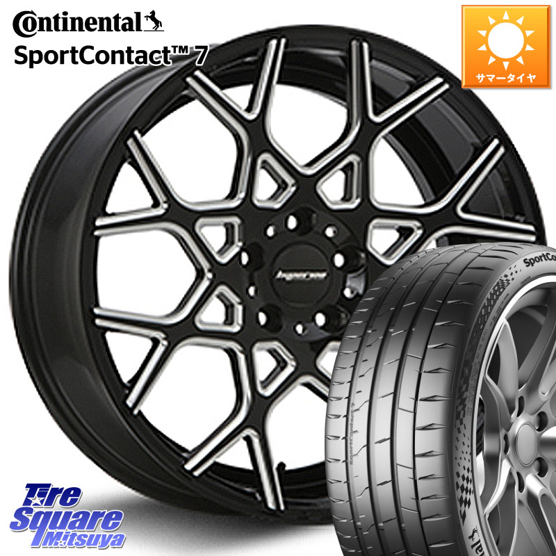 コンチネンタル Sport Contact 7 90(Y) XL 正規 245/30R20MLJ huperion ハイペリオン CVZ ホイール 20インチ 20X8.5J 35 5穴 114.3｜タイヤスクエアミツヤ