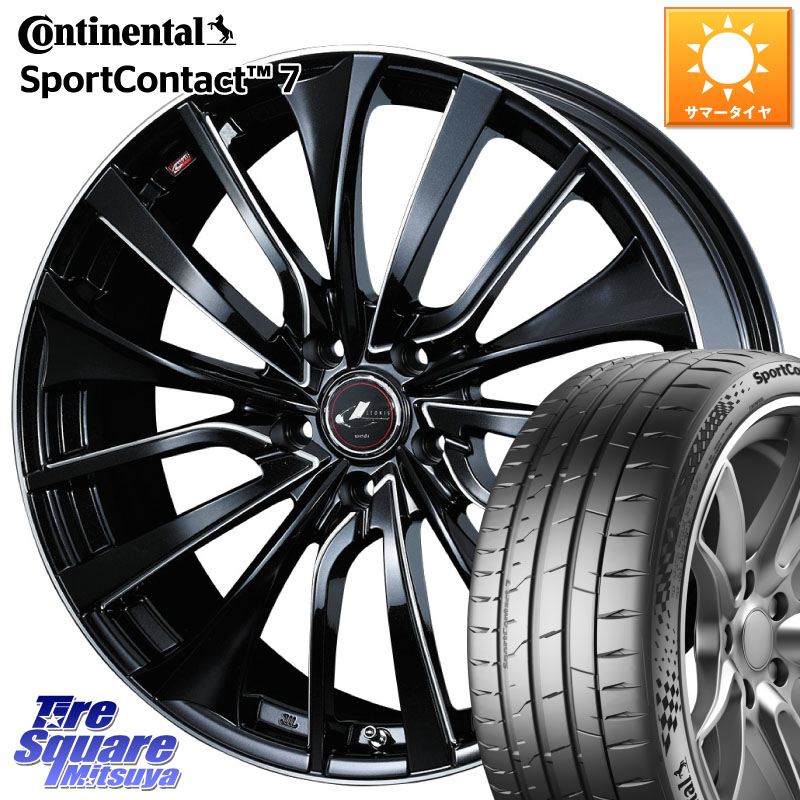 WEDS 36371 レオニス VT ウェッズ Leonis PBKSC ホイール 19インチ 19 X 7.5J +53 5穴 114.3 コンチネンタル Sport Contact 7 96(Y) XL 正規 235/40R19