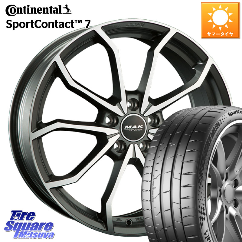 阿部商会 MAK LOWE FF ホイール 19インチ 19 X 8.0J(AUDI S5 F5CW) +30 5穴 112 コンチネンタル Sport Contact 7 96(Y) XL 正規 255/35R19 アウディ S5 F5系