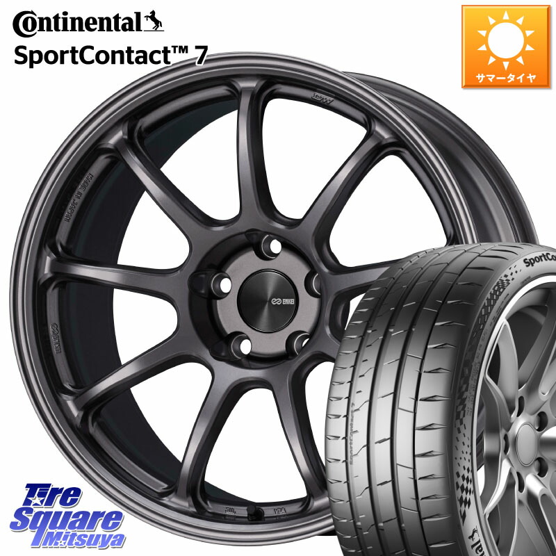 ENKEI PerformanceLine PF09 ホイール 4本 18インチ 18 X 8.5J +45 5穴 114.3 コンチネンタル Sport Contact 7 92(Y) XL 正規 225/40R18