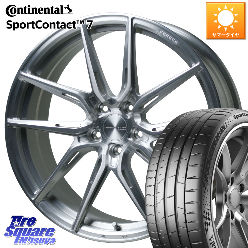 HotStuff TSF-02 BRS トラフィックスターフォージド 19インチ 19 X 9.0J +45 5穴 114.3 コンチネンタル Sport Contact 7 96(Y) XL 正規 235/40R19