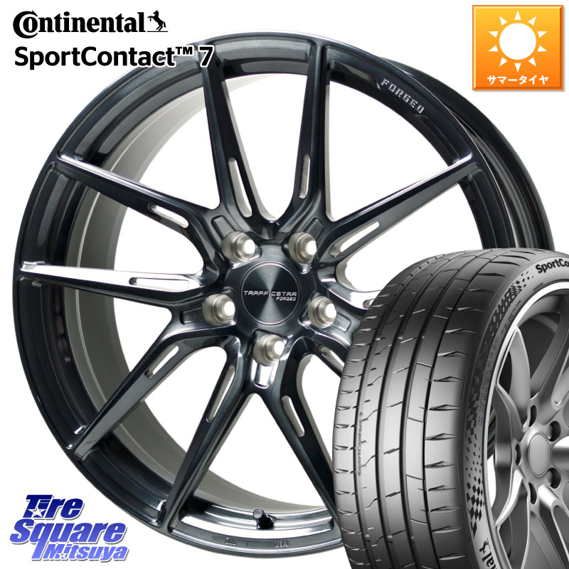 HotStuff TSF-02 BRSC トラフィックスターフォージド 19インチ 19 X 8.0J +42 5穴 114.3 コンチネンタル Sport Contact 7 96(Y) XL 正規 235/40R19 CY2アコード 70系カムリ
