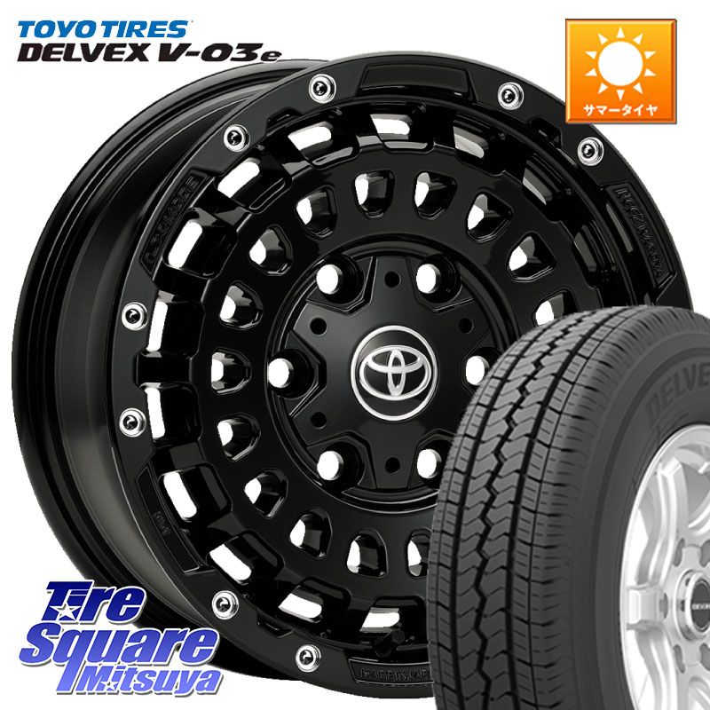 TOYOTIRES DELVEX V-03e 在庫● V03e サマータイヤ 107/105 トーヨー 195/80R15 107*105LX-MODE LX CP(センターキャップ別売り)キャンピング仕様 高負荷対応 ホイール 15インチ 15X6.0J 30 6穴 139.7 200系ハイエース｜タイヤスクエアミツヤ