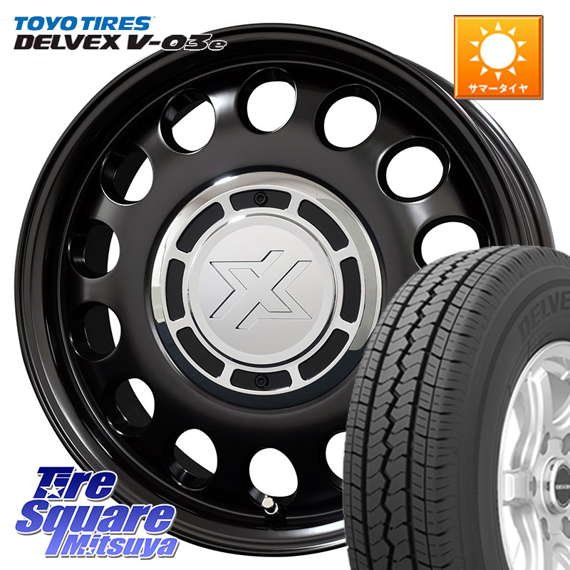 TOYOTIRES トーヨー DELVEX V-03e V03e サマータイヤ 175/80R14 99*98コスミック クロスブラッド STEELE ホイール 14インチ 14X5.0J(JWL-T) 43 4穴 114.3 NV200 バネット 日産|タイヤスクエアミツヤ
