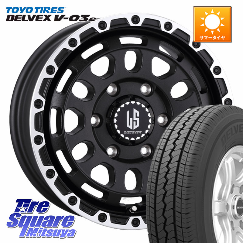阿部商会 LA STRADA DISCOVER ホイール 15インチ 15 X 6.0J +33 6穴 139.7 TOYOTIRES DELVEX V-03e 在庫● V03e サマータイヤ 107/105 トーヨー 195/80R15 107*105 200系ハイエース