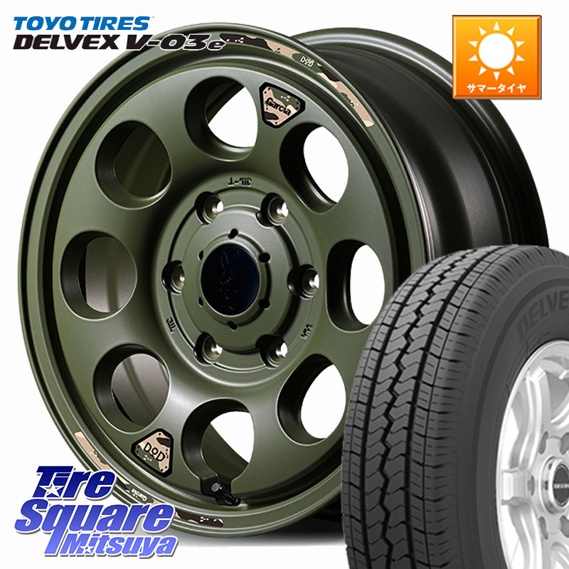 MANARAY MID x DOD ウシャリン ホイール 15インチ 15 X 6.0J +33 6穴 139.7 TOYOTIRES DELVEX V-03e 在庫● V03e サマータイヤ 107/105 トーヨー 195/80R15 107*105 200系ハイエース
